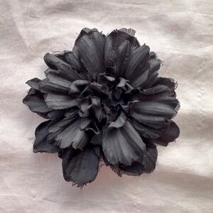 Large Black Flower Hair Clip